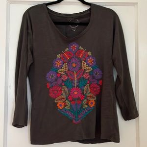 Embroidered Lucky Brand Top
